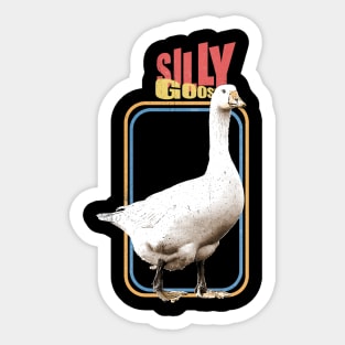 silly goose vintage art Sticker